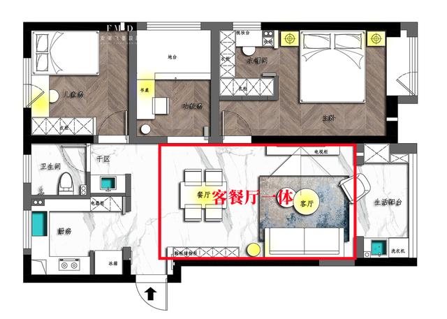 客厅餐厅一体装修效果图（客餐厅一体的户型）