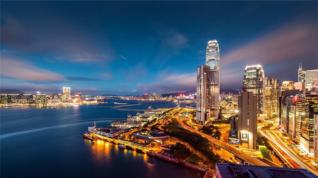 香港维多利亚港图片（维多利亚港 灯光璀璨）(2)