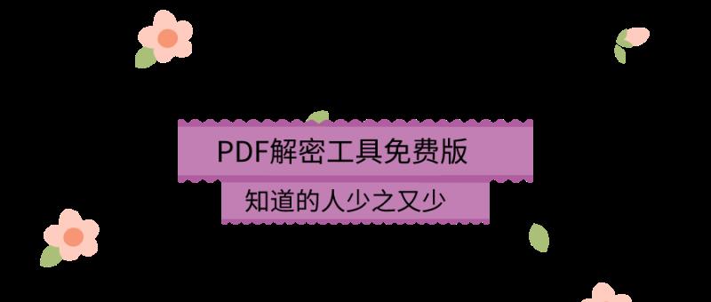 pdf解密大师破解版（pdf密码解除软件）(1)
