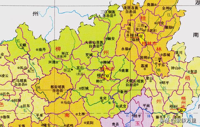 柳州市属于哪个省（广西的区划调整14个地级市之一）(4)