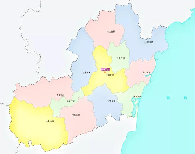 海南行政区划图（海南省19个市县共有多少个乡镇）(6)