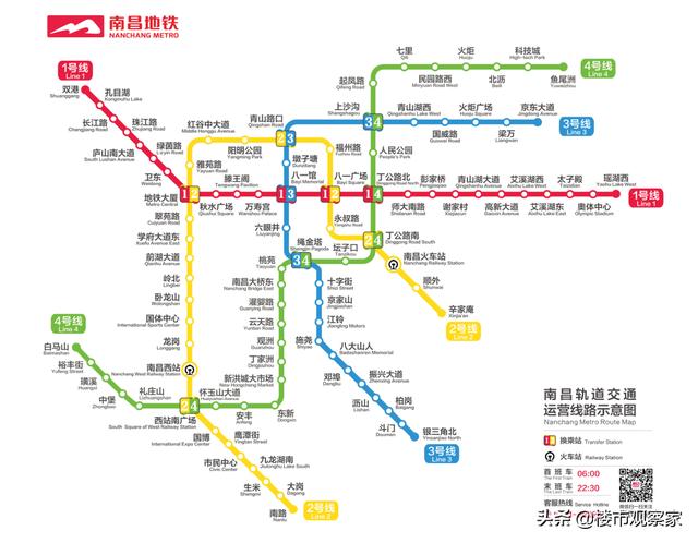 南昌地铁规划图（南昌地铁新版线路图来了）