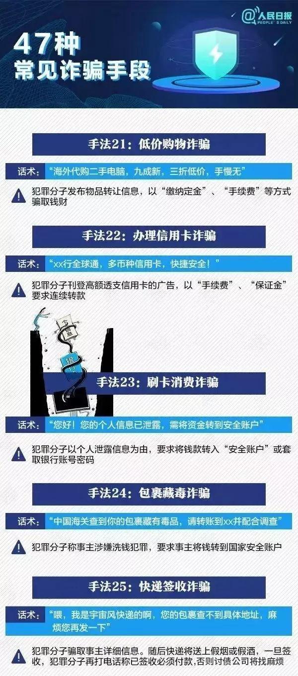 电信诈骗九大套路（47种常见电信诈骗套路）(5)