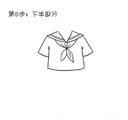 日本女生制服裙简笔画（吊带裙简笔画图片）(6)