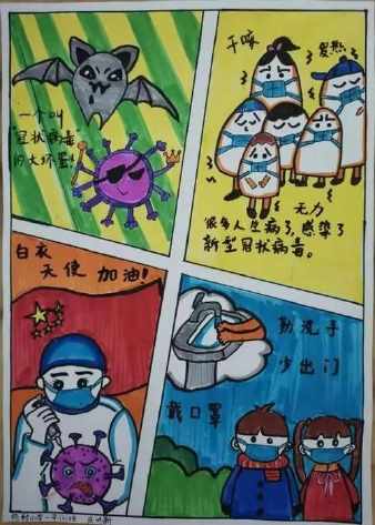 防疫情手抄报大全儿童画（怎么画防疫情手抄报小学生）(6)