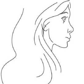 女孩子侧脸的简笔画图片（女生侧脸简笔画简单）(9)