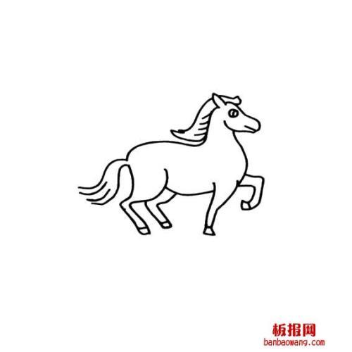 简笔画中国马笔画大全（最简单的马的简笔画）(1)