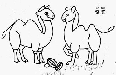 骆驼图片简笔画图片（骆驼简笔画带颜色）(7)