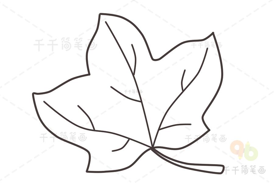 树叶logo简笔画（树叶简笔画渐变色）(2)