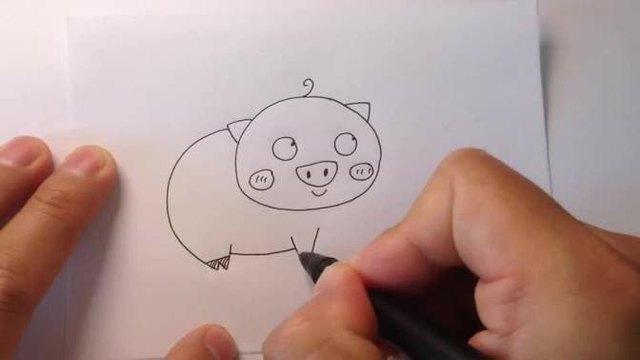 给小猪洗澡简笔画（小猪睡觉简笔画卡通）(2)