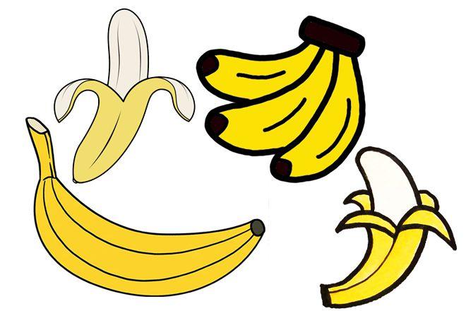 一个香蕉的简笔画（一笔画香蕉简笔画）(2)