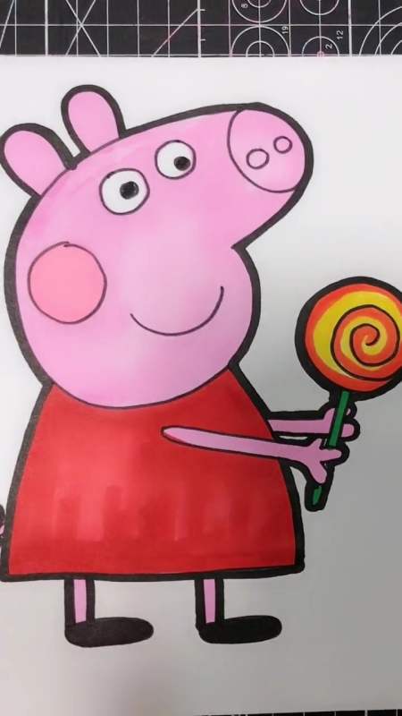 小猪佩琪简笔画图片（小猪和佩琪简笔画）(3)
