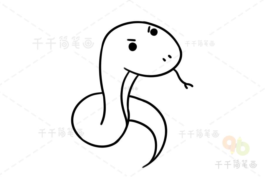 蛇简笔画的图片（简笔画蛇图片大全大图）(1)
