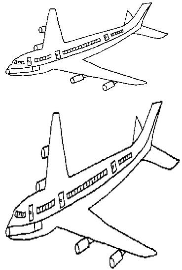 飞机AN225简笔画（三角形飞机简笔画）(5)