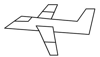 飞机AN225简笔画（三角形飞机简笔画）(7)