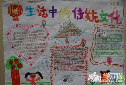 查查传统文化二年级的手抄报（2年级传统文化手抄报）(7)