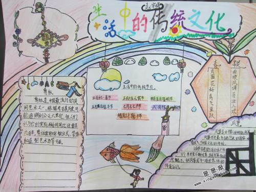 查查传统文化二年级的手抄报（2年级传统文化手抄报）(10)