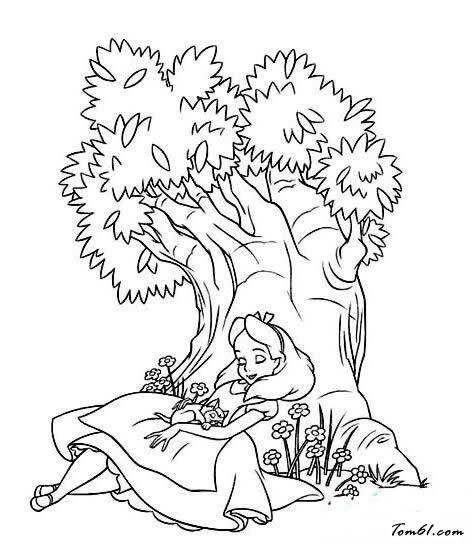 老爷爷在树下睡觉的简笔画（老奶奶坐在树下简笔画）(1)