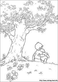 老爷爷在树下睡觉的简笔画（老奶奶坐在树下简笔画）(8)