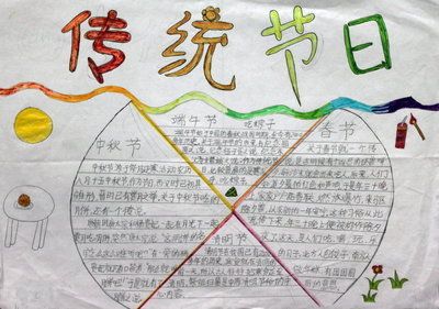 传统节日手抄报三年级（612岁六一绘画简单）(6)