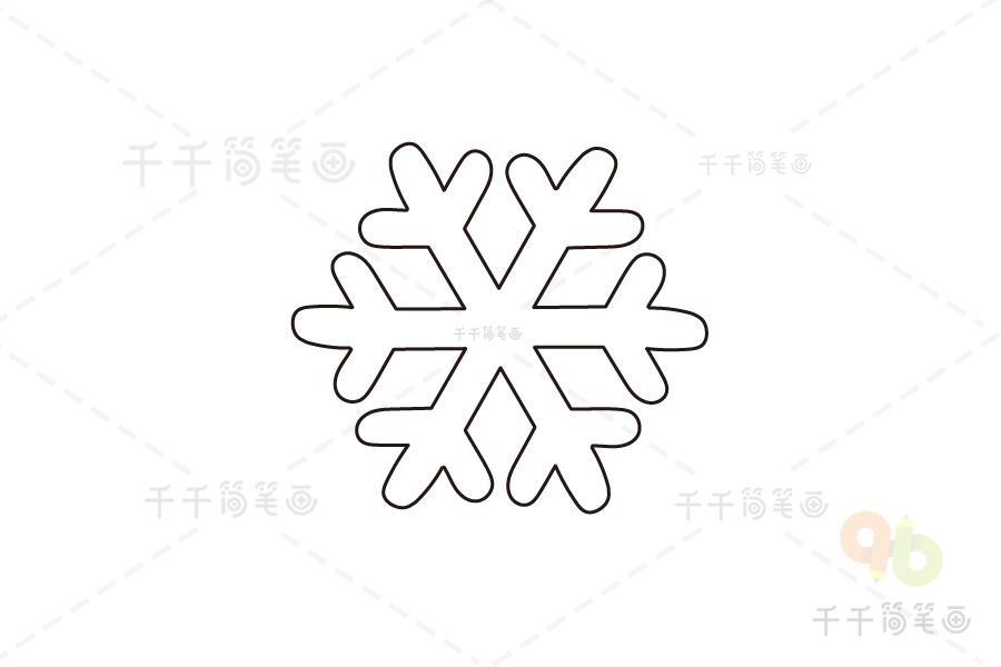 雪花简笔画雪花（雪花简笔画漂亮）(7)