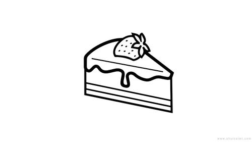 蛋糕的简笔画怎么（蛋糕的简笔画三角形）(7)