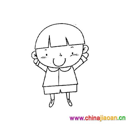 可爱小孩幼儿园简笔画（幼儿园儿童简笔画可爱图片）(8)