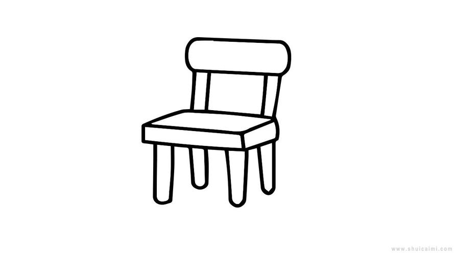 两把椅子简笔画（椅子简笔画六视图）(6)
