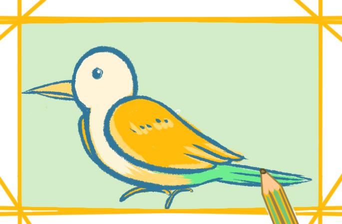 会动的鸟简笔画图片（鸟的简笔画小图片）(6)