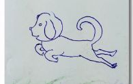 狗奔跑时候的样子简笔画（小狗趴着的图片简笔画）(2)