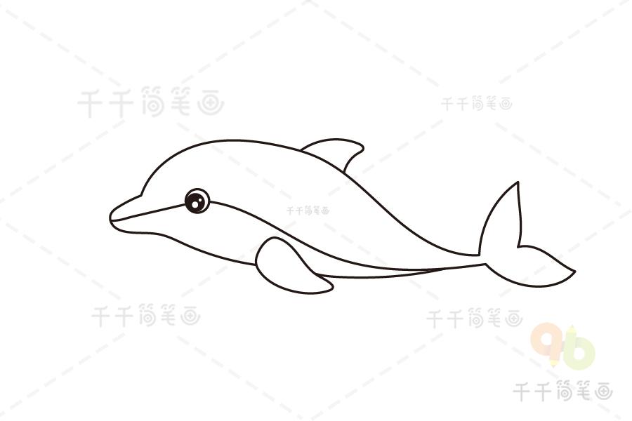 海豚高级简笔画（海豚图片大全简笔画）(2)