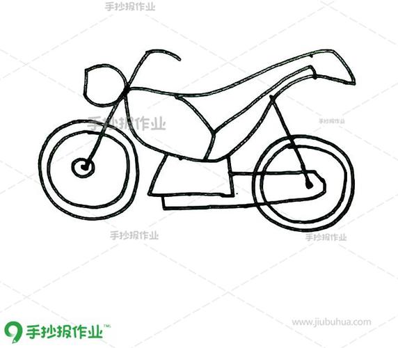 风火轮摩托车简笔画（高质量摩托车简笔画）(3)