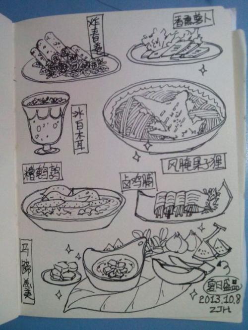 宜昌有哪些特色美食的简笔画（武汉特色美食简笔画）(7)