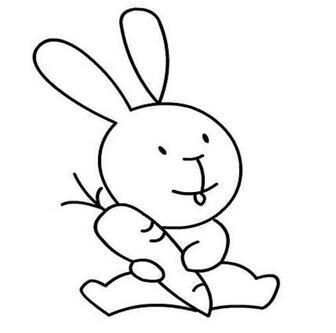 动物园小白兔简笔画图片（动物园的小白兔怎么画）(4)