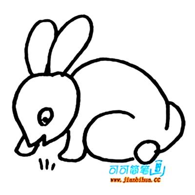 动物园小白兔简笔画图片（动物园的小白兔怎么画）(8)