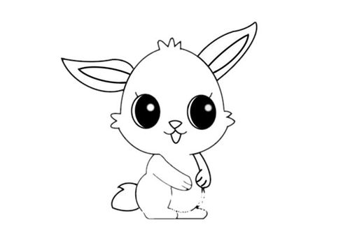 动物园小白兔简笔画图片（动物园的小白兔怎么画）(9)