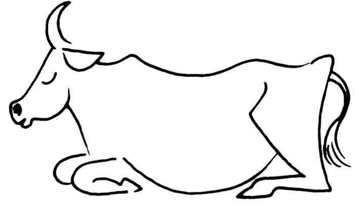 代表数字的牛的简笔画（牛是什么颜色的简笔画）(2)
