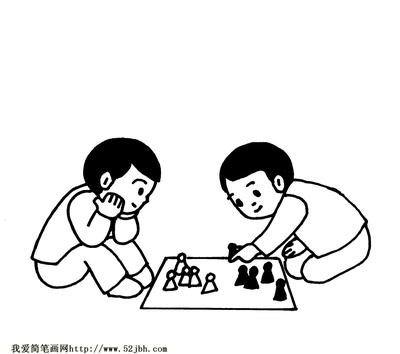 校园象棋简笔画（中国象棋怎么画简笔画）(2)