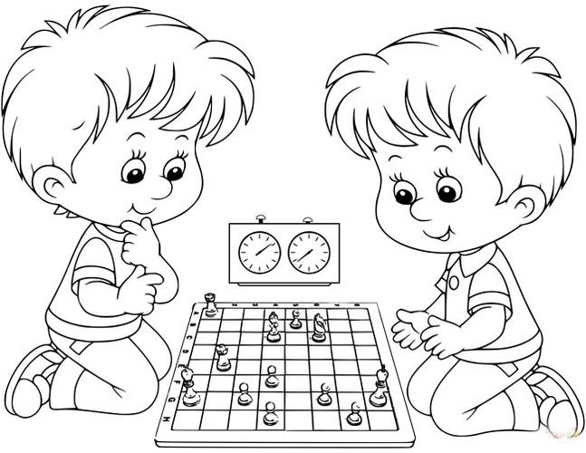 校园象棋简笔画（中国象棋怎么画简笔画）(5)