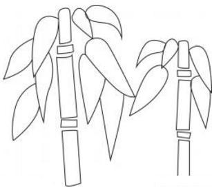 竹子遮挡住的房子简笔画（竹子房屋简笔画）(4)
