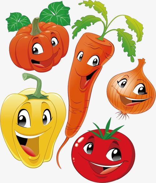蔬菜拟人化简笔画（各种各样的蔬菜画）(4)