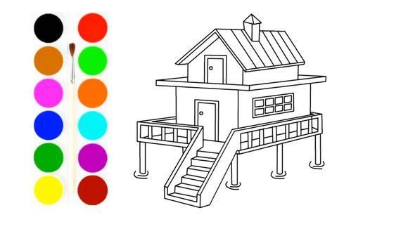 房子简笔画涂色（房子简笔画涂色图片）(1)