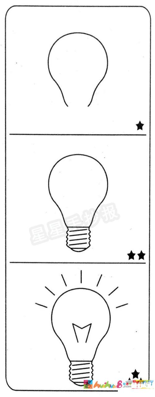 十种不同样子灯泡的简笔画（有想法的简笔画灯泡）(4)