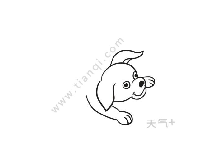 小狗和鸟简笔画（人与小狗的简笔画）(6)