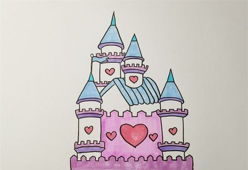 儿童城堡简笔画图片（一二三年级画公主城堡）(2)