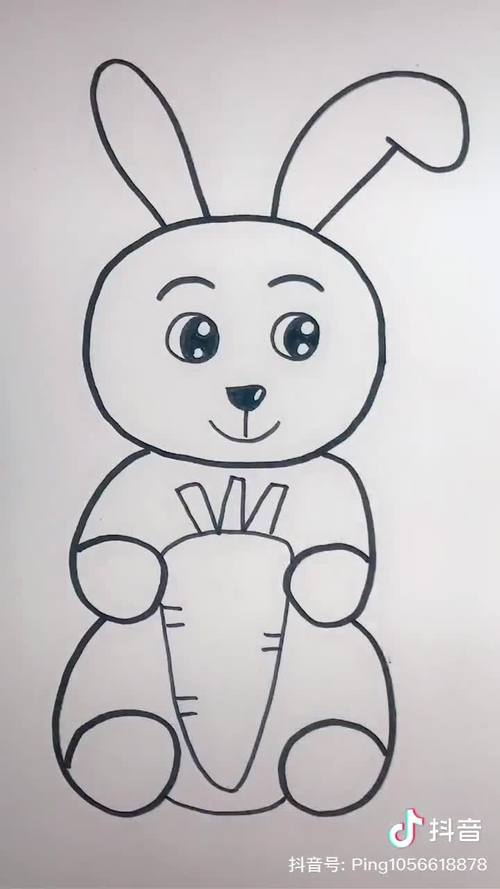 画小兔子的简笔画可爱（画小兔子简单又可爱简笔画）(3)
