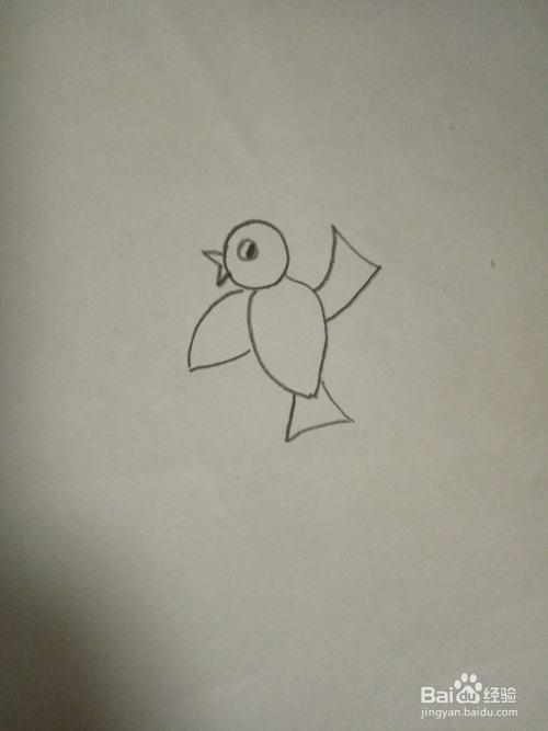 画鸟超级简单的简笔画（鸟的画法简笔画大全可爱）(4)