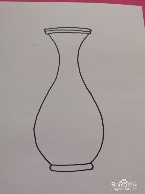 花瓶简笔画花纹（瓶子画图片简单又漂亮）(7)