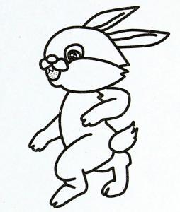 奔跑的兔子的简笔画（跳起来的兔子可爱简笔画）(9)