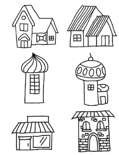 制作房子的过程简笔画（创意房子简笔画简单又漂亮）(5)